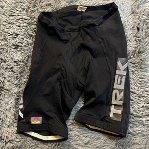 Trek Wear Mens L Cycling Shorts Compression Padded USA Made Black